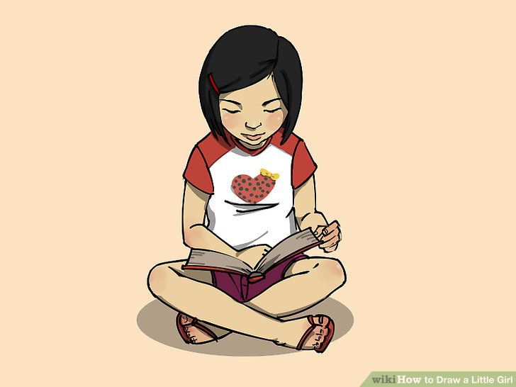 728x546 How To Draw A Little Girl (With Pictures)