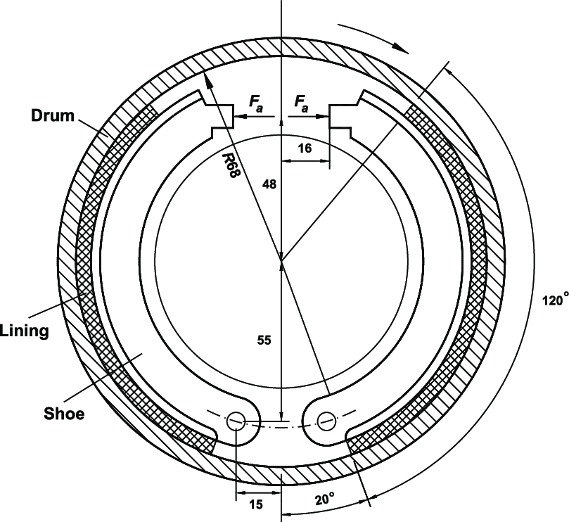 809x742 Double Long Shoe Internal Drum Brake. Download Scientific Diagram