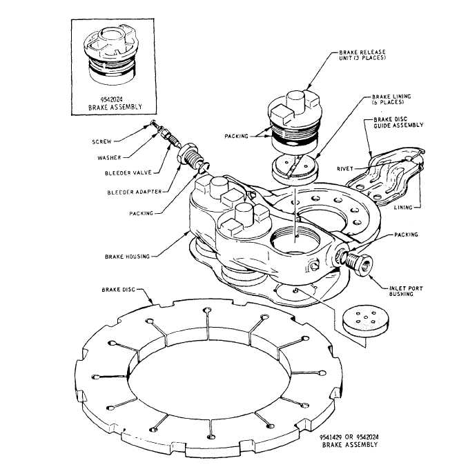 678x677 Single Disc Brake Repair And Parts Replacement Diagram