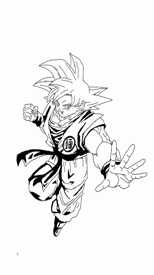 540x960 Super Saiyan God Goku Drawing Dragonballz Amino