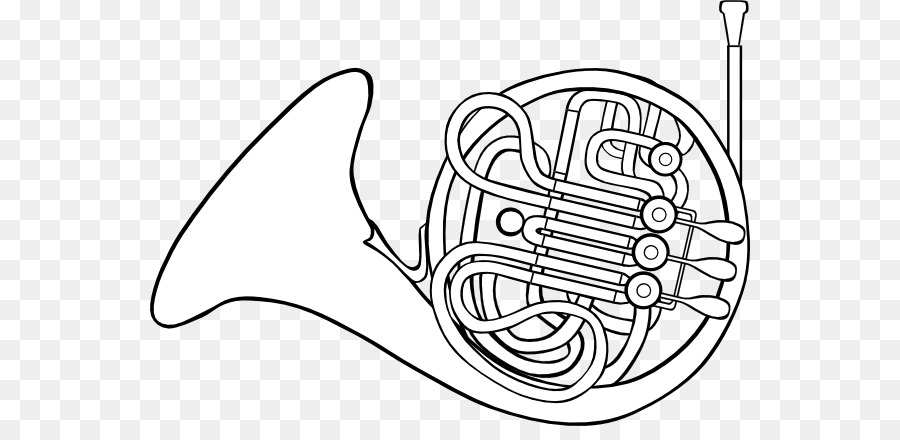 900x440 French Horns Drawing Clip Art