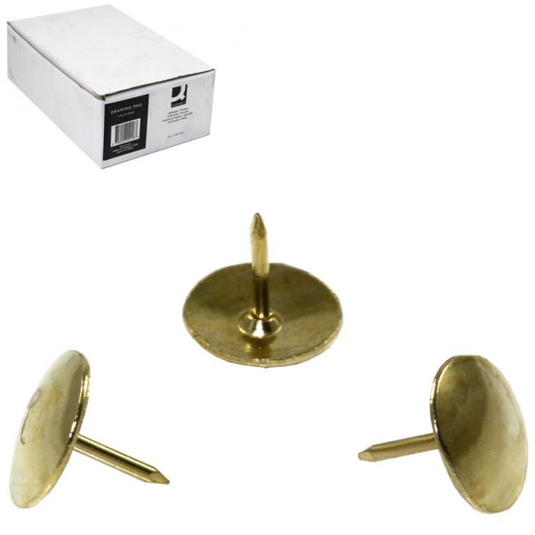 768x768 Drawing Pins Brass Head