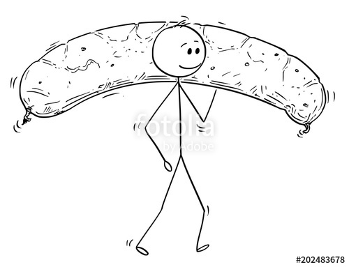 500x383 Cartoon Stick Man Drawing Conceptual Illustration Of Man Carrying