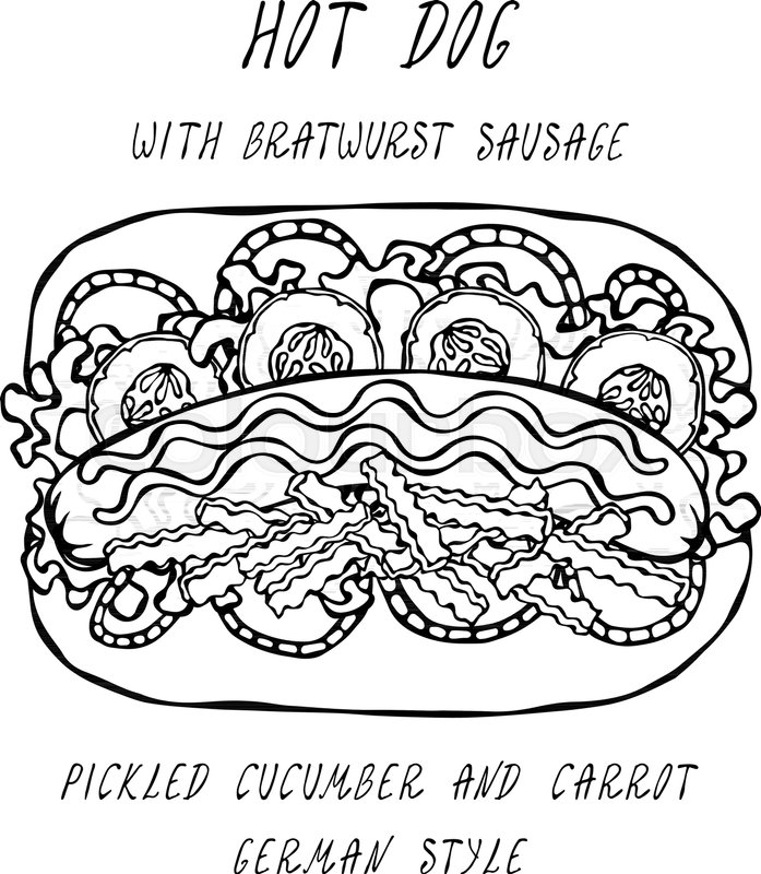 Bratwurst Drawing at GetDrawings | Free download