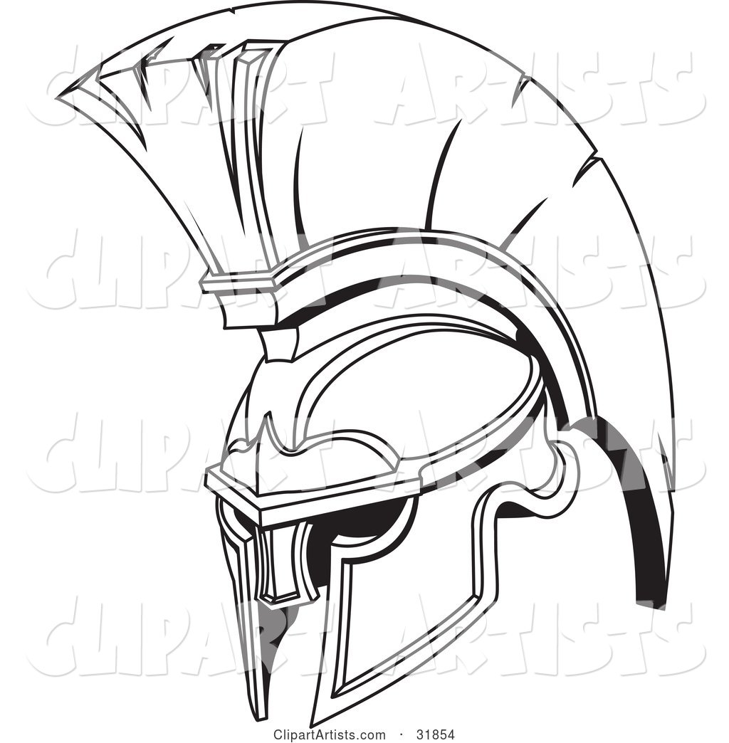 1024x1044 Vector Clipart Golden And Red Spartan Or Trojan Helmet Part