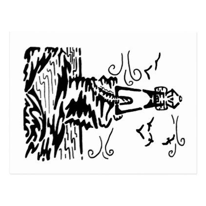 422x422 Lighthouse Breeze Art Drawing Postcard