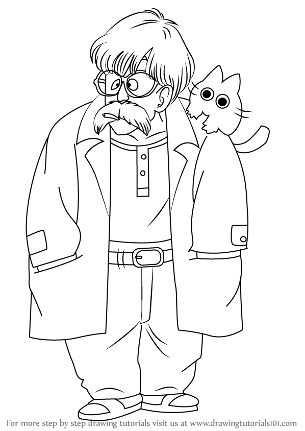 598x844 Learn How To Draw Doctor Brief From Dragon Ball Z (Dragon Ball Z