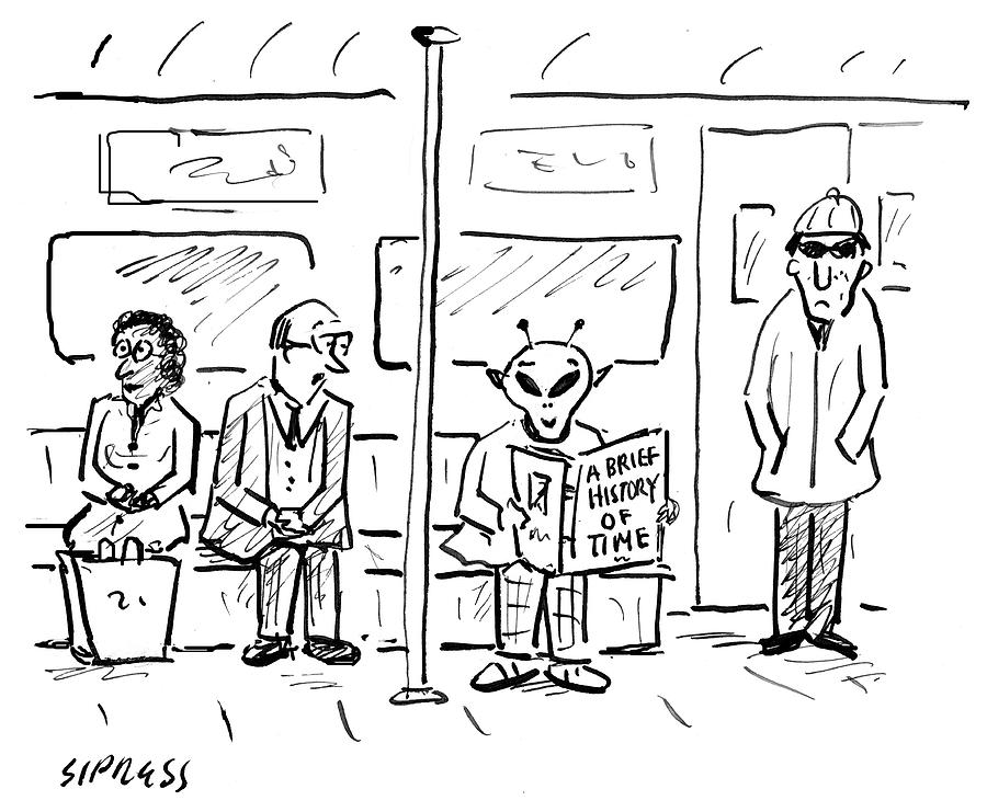 900x741 A Brief History Of Time Drawing By David Sipress