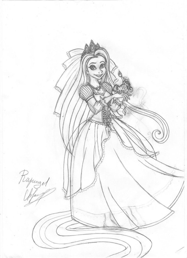 762x1049 Rapunzel Drawing By Cindy Brilliant