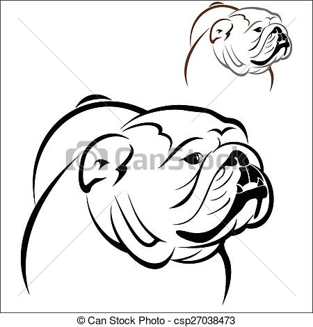 450x470 English Bulldog 2. Vector Illustration English Bulldog