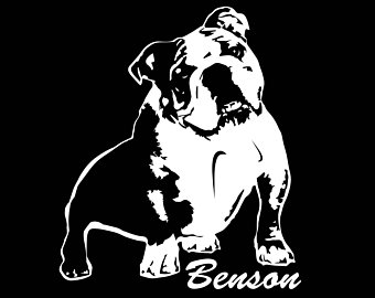 340x270 English Bulldog Art Etsy