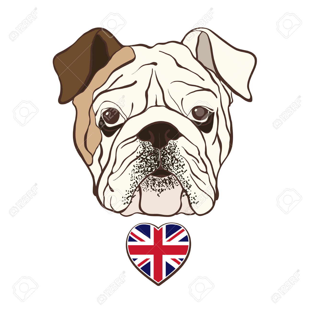 1300x1300 Collection Of British Bulldog Drawing High Quality, Free