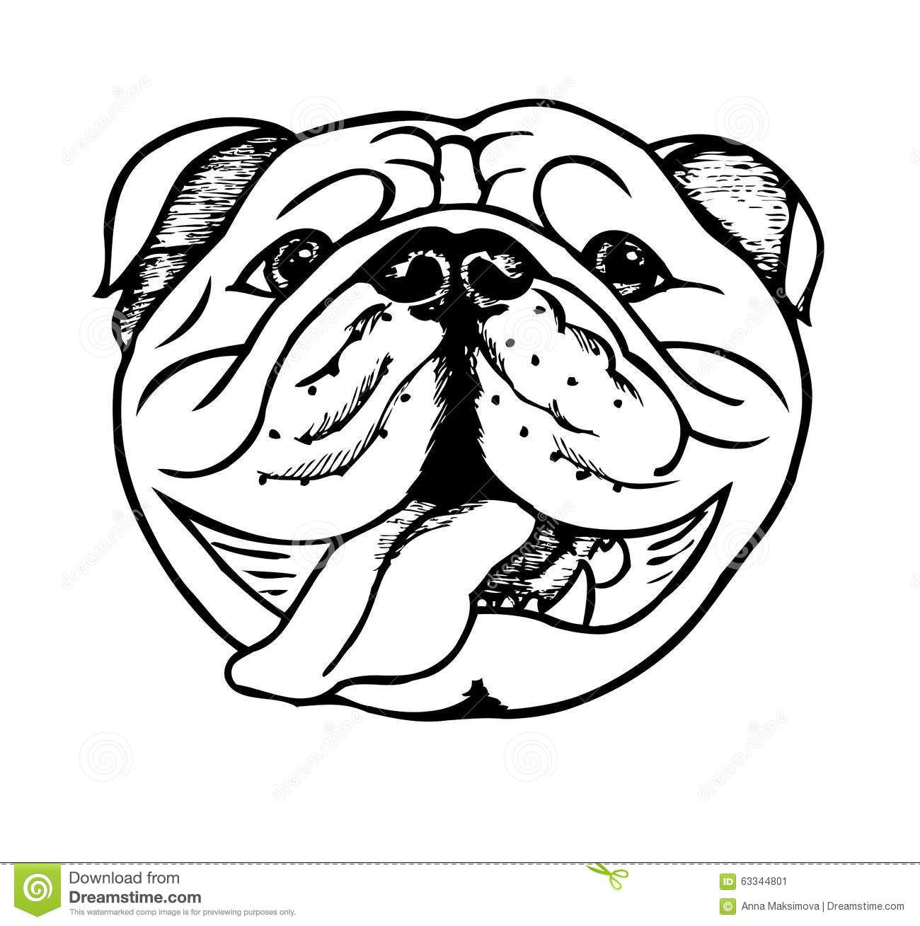 1300x1309 English Bulldog Clipart Black And White