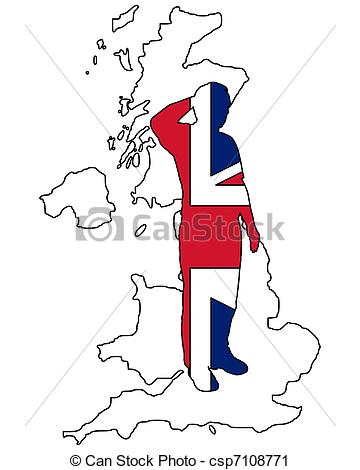 360x470 British Salute Vector Clip Art