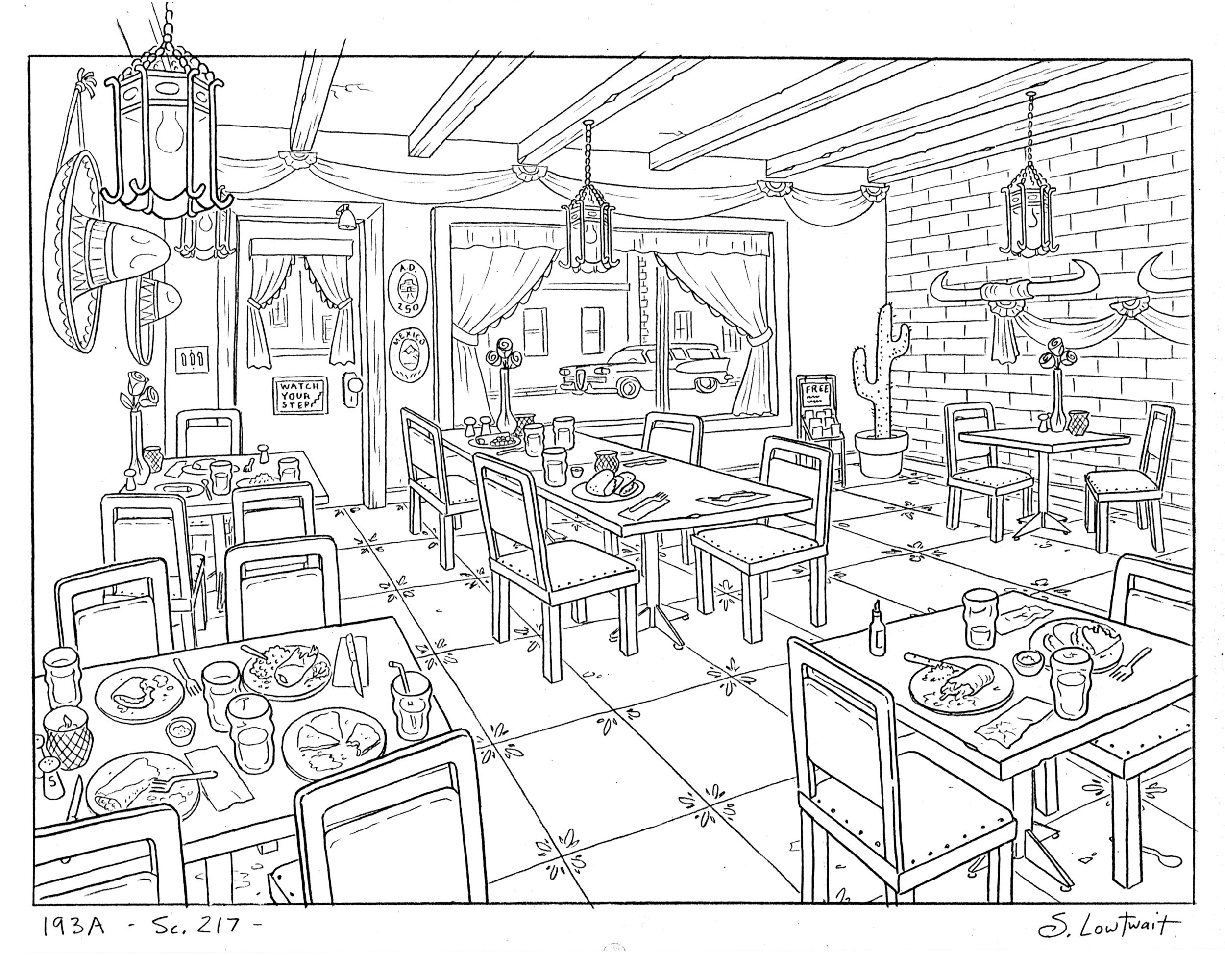 2500x1948 When Drawing Restaurants, You Have To Draw Gross, Partially Eaten
