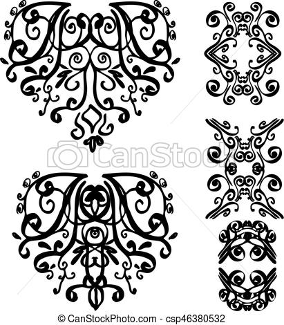411x470 Illustration Look Like Brooch. Design Element Vector Hand