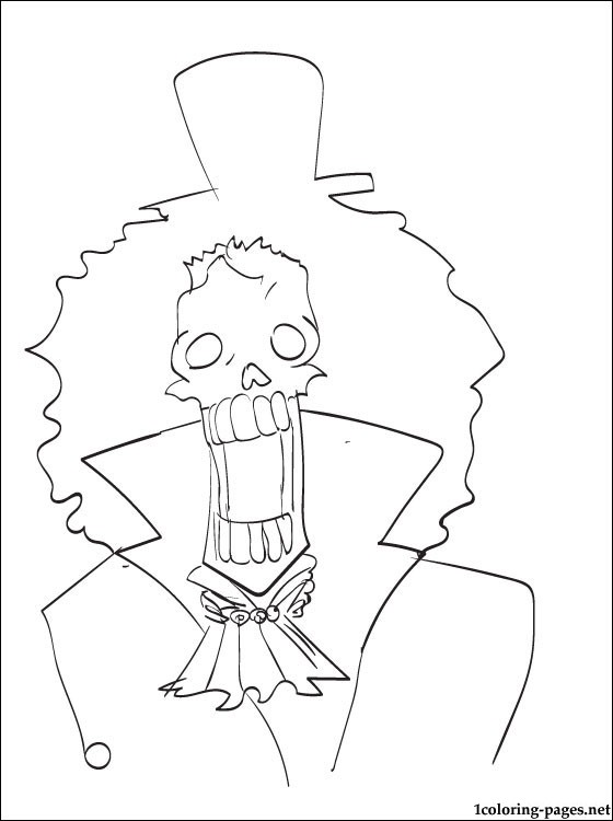 560x750 Coloring Page Brook One Piece Coloring Pages