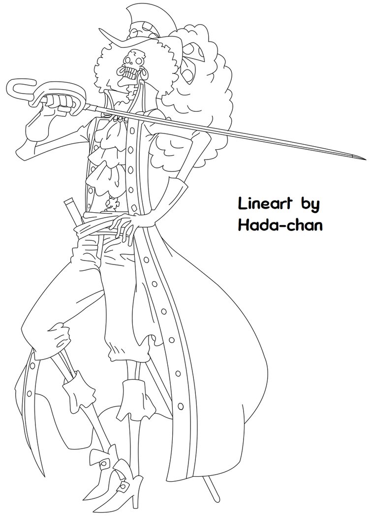 754x1060e Piece Film Z Brook Lineart By Hada Chan