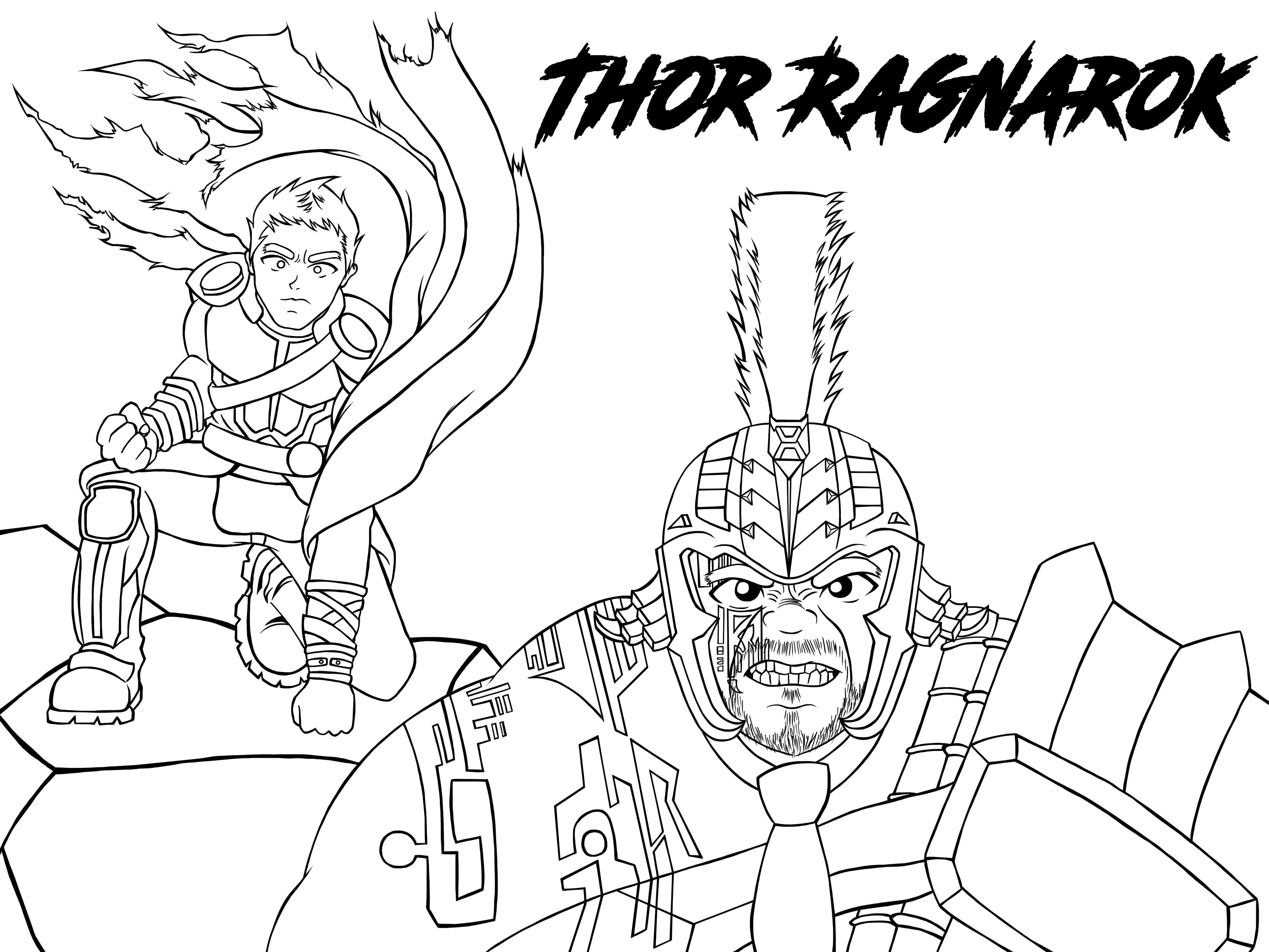 4413x3310 Drawing Of My Brother And I As Hulk And Thor For One Of Our