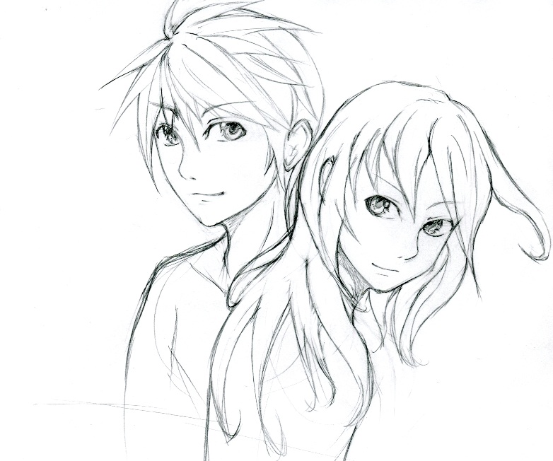 782x652 Sketch Sister And Brother By Dathu Ra