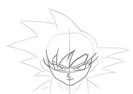 425x301 How To Draw Son Goku Face