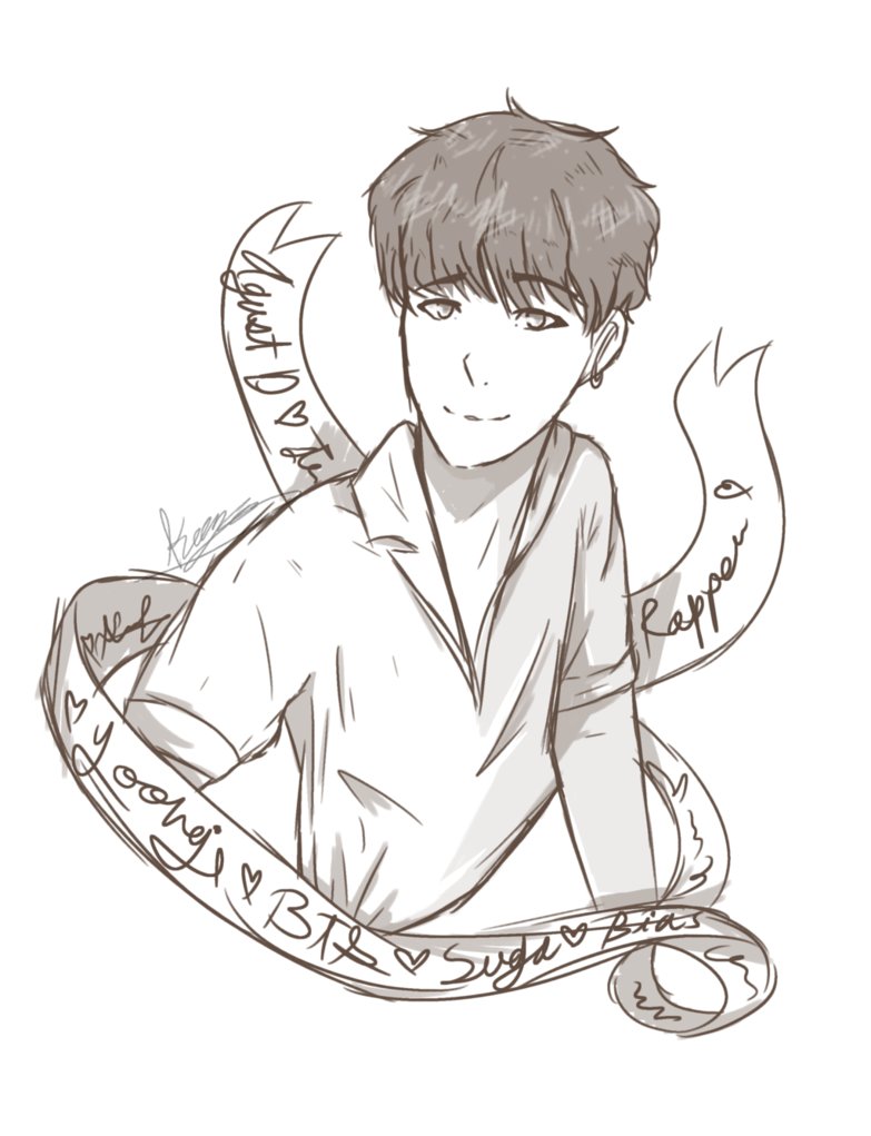 783x1021 Bts Yoongi Drawing By Kayokii