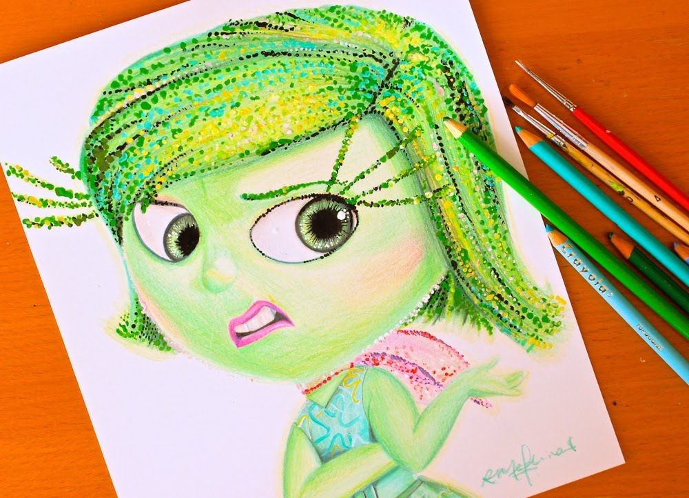 1000x722 Drawing Disgust Inside Out Budget Art