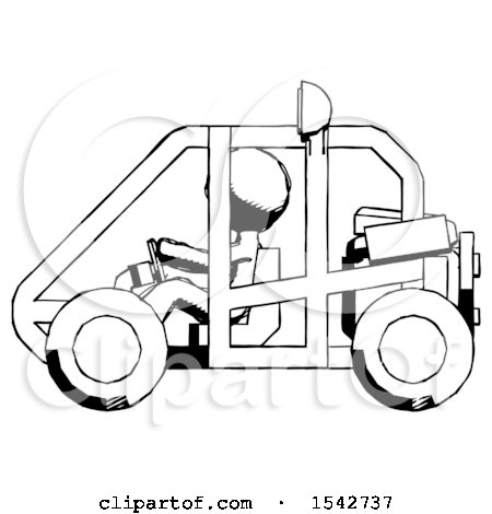 450x470 Ink Design Mascot Man Riding Sports Buggy Side View By Leo
