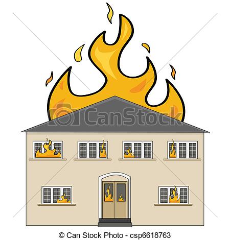 450x470 Collection Of House In Fire Drawing High Quality, Free
