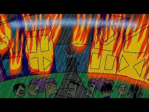 480x360 Speed Drawing School Building On Fire.