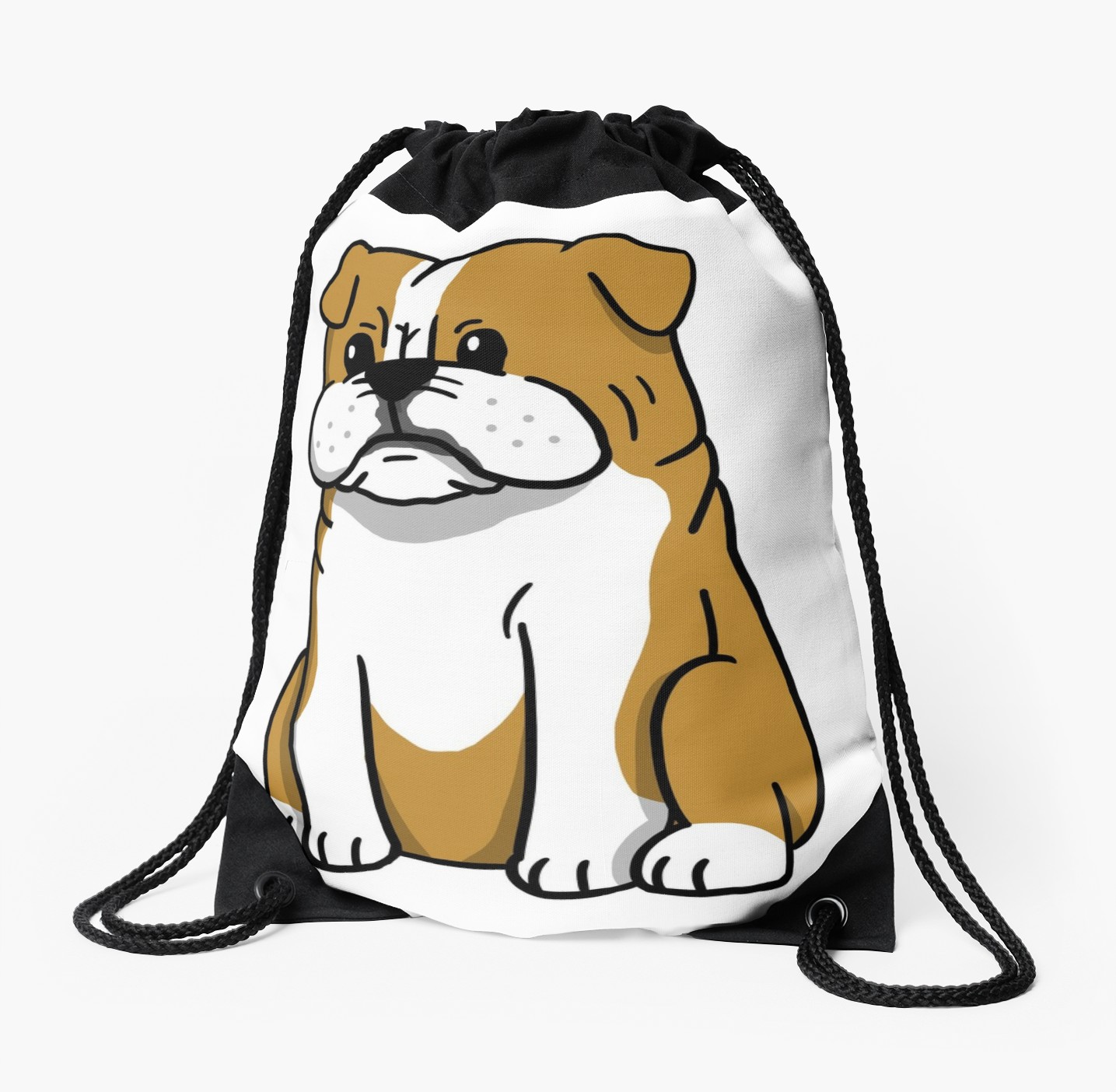 1435x1404 English Bulldog Cute Cartoon Drawstring Bags By Ilovepaws Redbubble