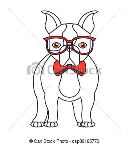 419x470 Cute Bulldog Isolated Icon Vector Illustration Design.