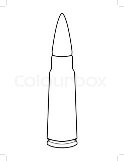 247x320 Ball Cartridge With A Bullet Vector Illustration Isolated On White