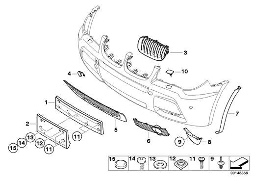 516x365 Gps Bmw Oe E83 X3 Bumper Mounting Bracket
