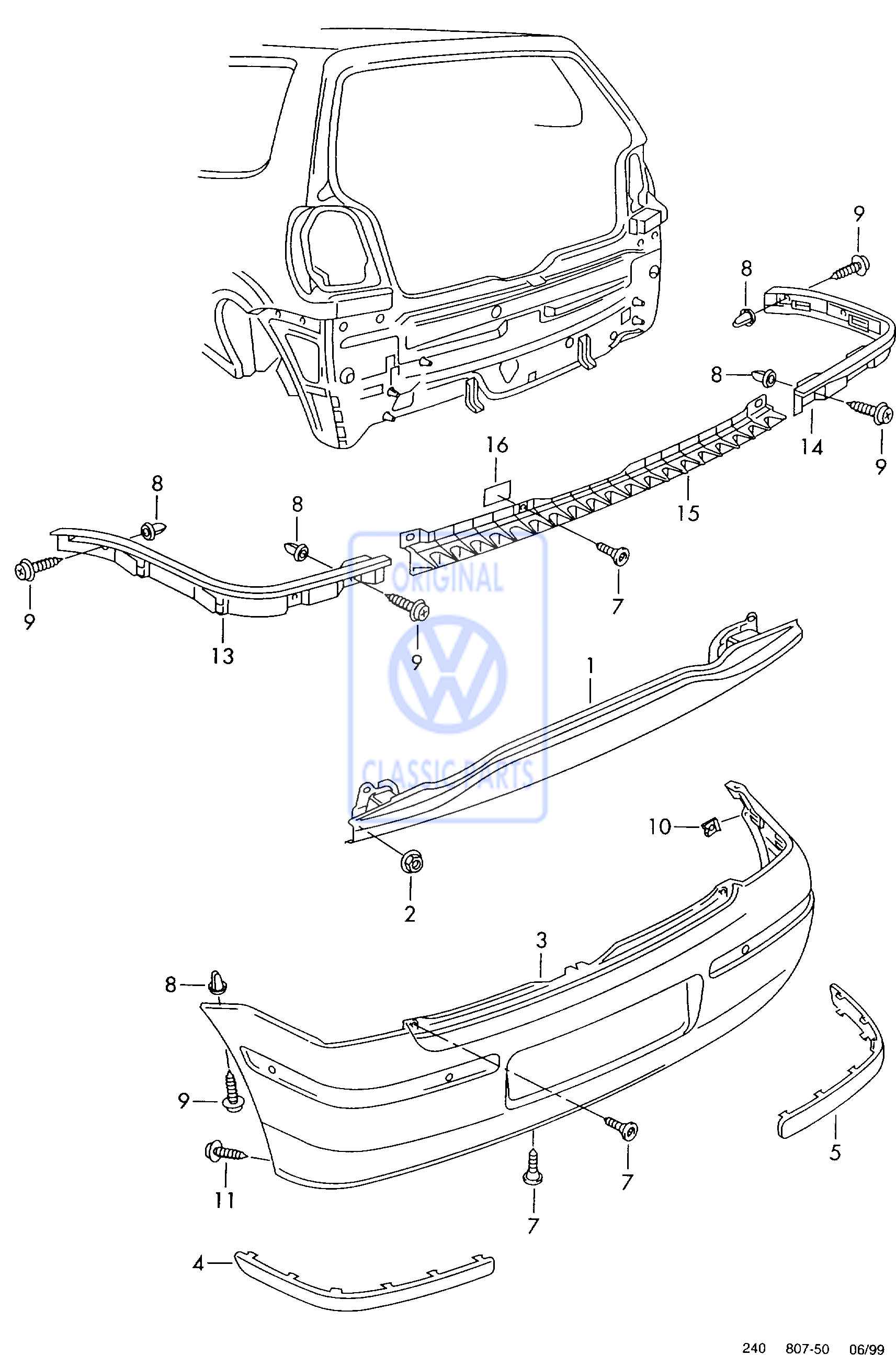 1713x2589 Rear Bumper Cover