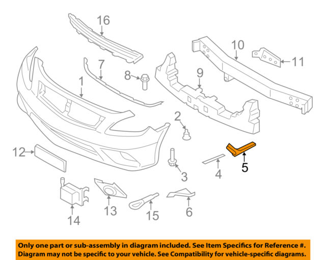 640x511 Infiniti Nissan Oem 08 13 G37 Front Bumper Side Mount Bracket Left