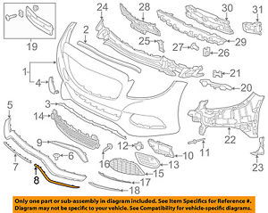 300x239 Mercedes Oem 15 16 C300 Front Bumper Side Molding Left 2058851374