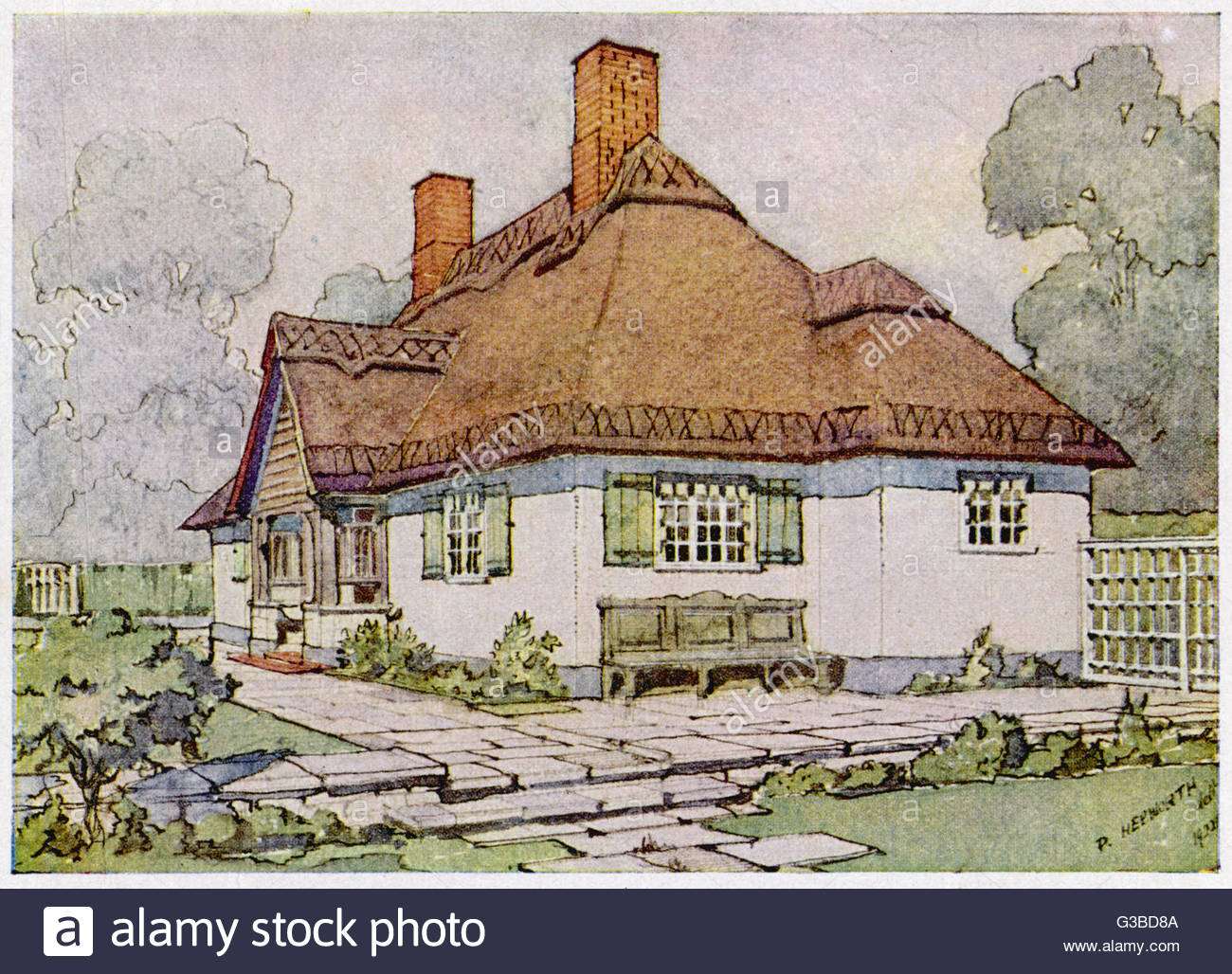 1300x1028 Projection Drawing Showing The Design For A Bungalow