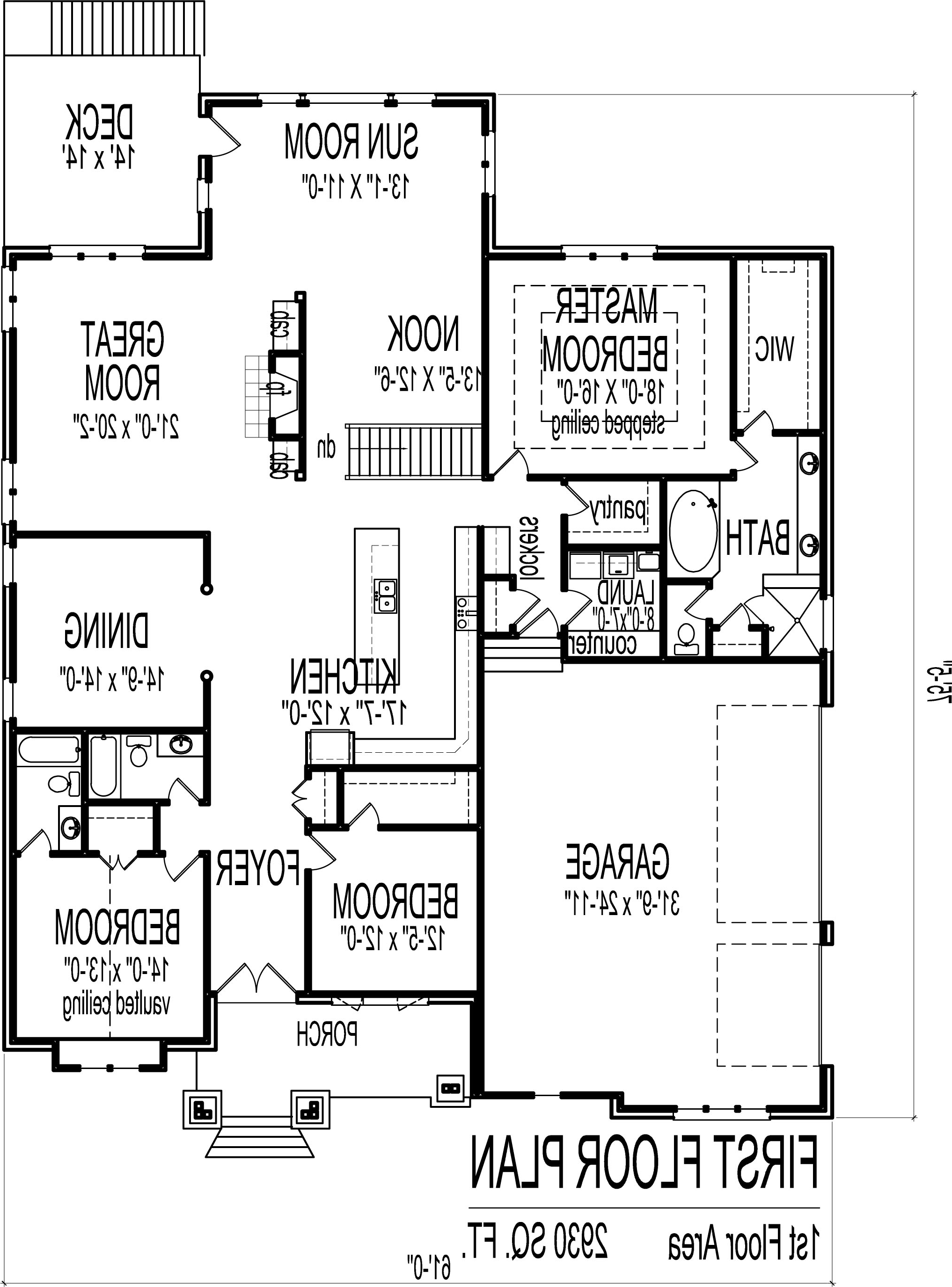 2034x2751 Bungalow Single Story House Plans Unique Pics Single Story House
