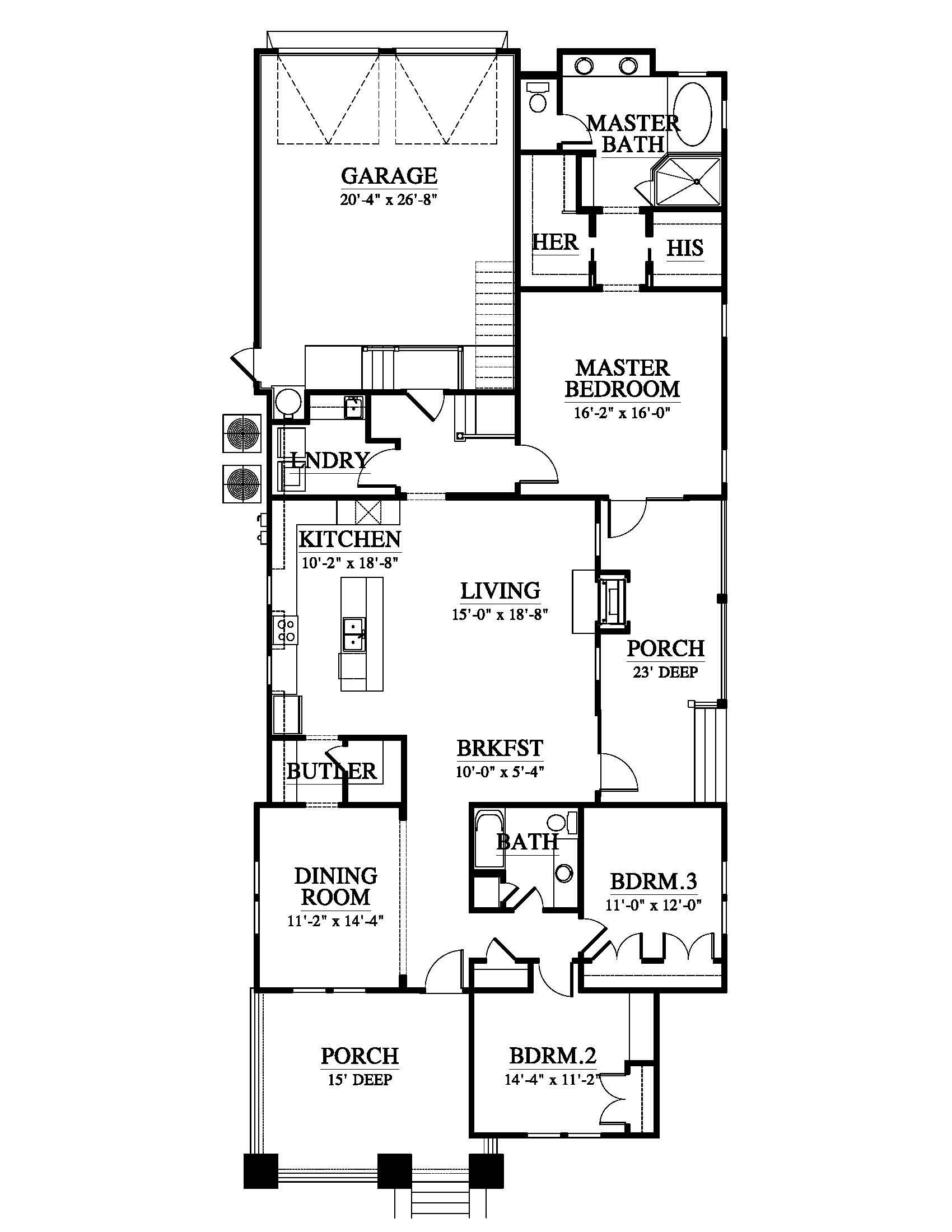 1700x2200 Chesapeake Bungalow (10325) House Plan (10325) Design From Allison