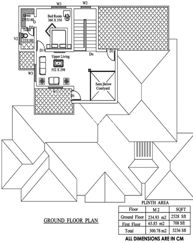 660x830 3200 Square Feet 4 Bedroom Traditional Nalukettu Model Home Design