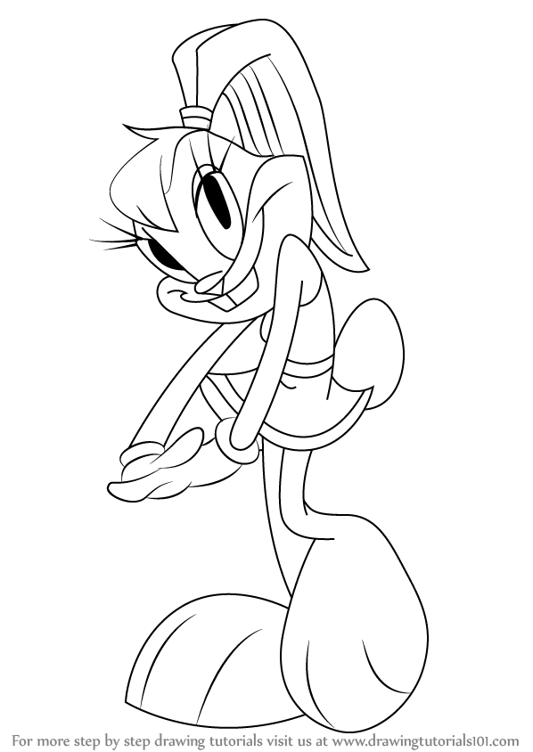 598x844 Learn How To Draw Lola Bunny From Looney Tunes (Looney Tunes) Step