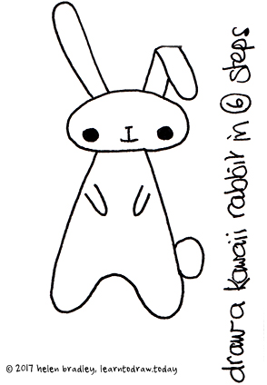 294x424 Learn To Draw A Kawaii Bunny In 6 Steps Learn To Draw