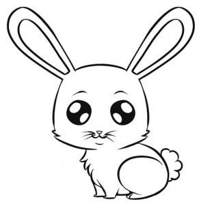 294x302 How To Draw An Easy Bunny I'D Probably Change The Eyes Though