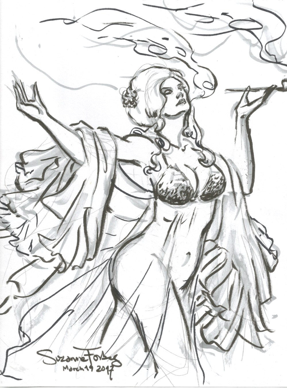 1000x1351 My First Burlesque Drawings In Berlin!