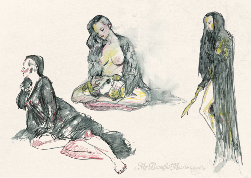 842x596 Life Drawing My Beautiful Monsters