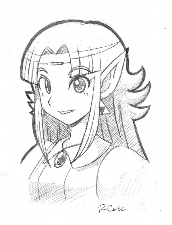 599x783 Zelda A Link To The Past Bust Sketch By Rongs1234
