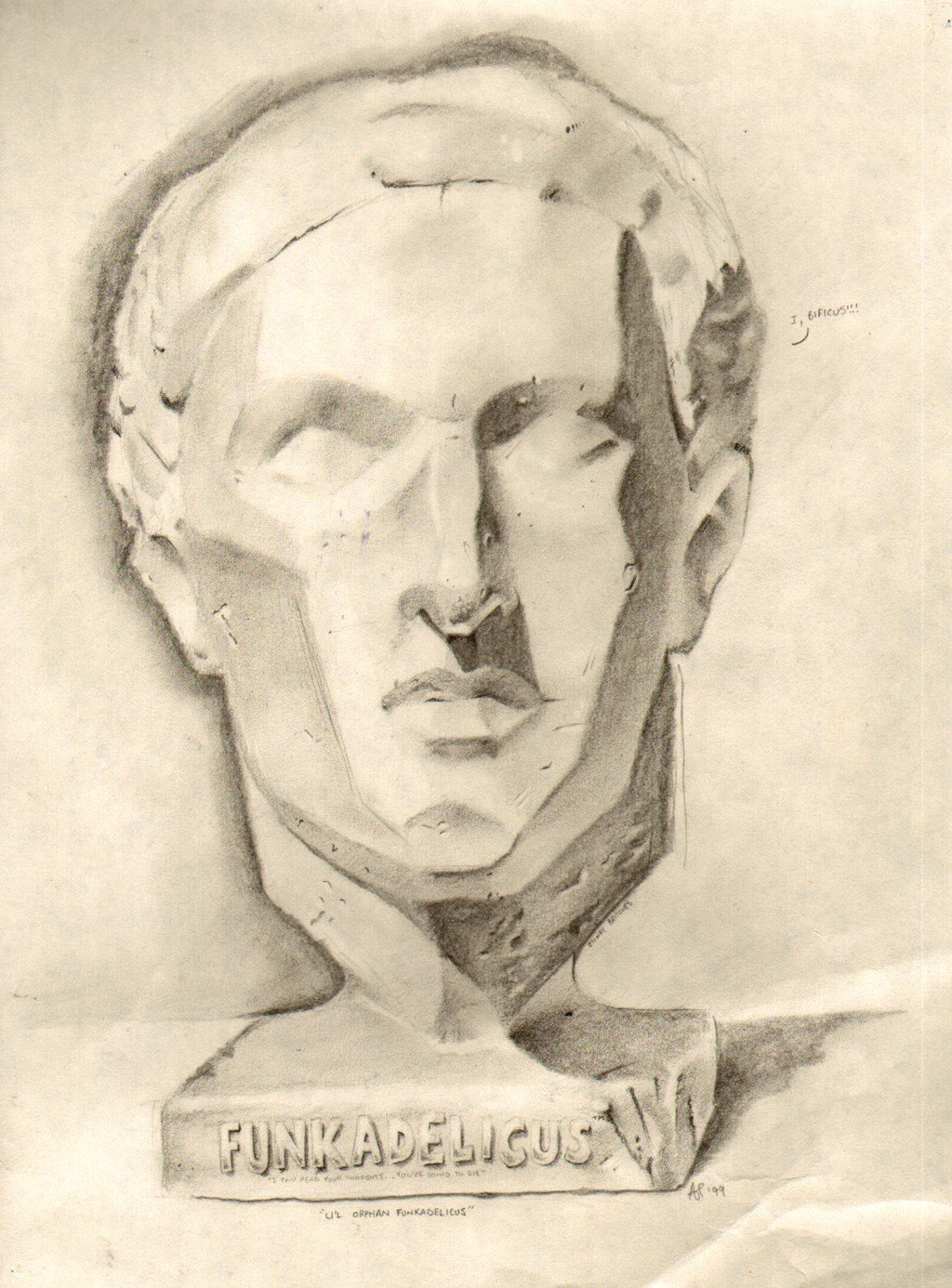 1024x1386 Bust Drawing By Alan Cooper