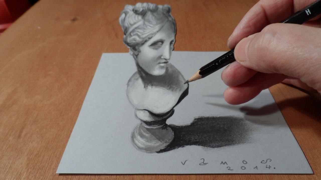 1280x720 How To Draw 3d Bust Of Venus