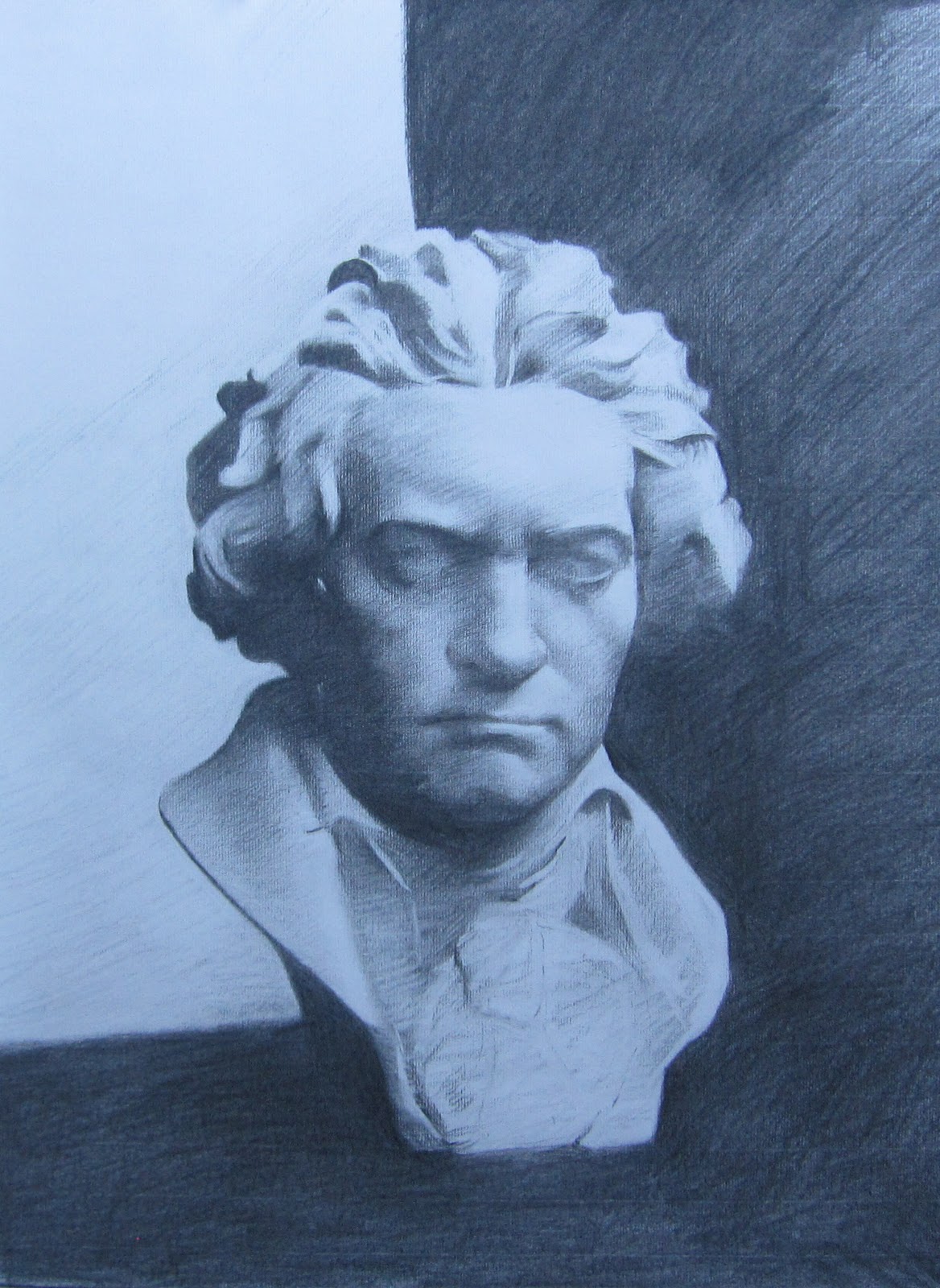 1168x1600 Sandra Galda's Oil Painting In Process Beethoven Cast Bust